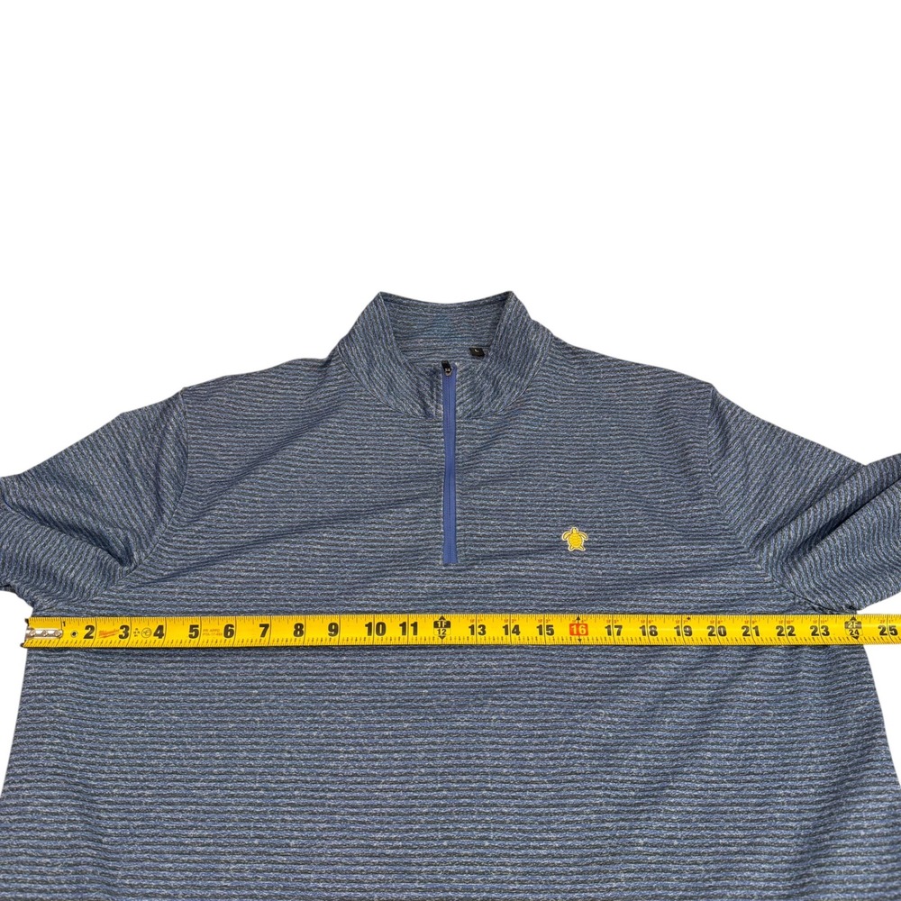 Simply Southern Mens Blue Striped Quarter Zip Pullover Sweater Size Large - Picture 9 of 10
